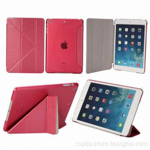 PU with PC Hard Cover Foldable Case for iPad Mini Retina (2)